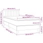 Boxspringbett mit Matratze Hellgrau 100x200 cm Stoff