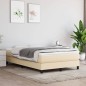 Boxspringbett mit Matratze Creme 120x200 cm Stoff