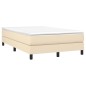 Boxspringbett mit Matratze Creme 120x200 cm Stoff