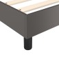 Boxspringbett mit Matratze Grau 140x190 cm Kunstleder