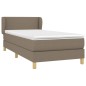 Boxspringbett mit Matratze Taupe 80x200 cm Stoff