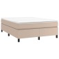 Boxspringbett Cappuccino-Braun 140x200 cm Kunstleder