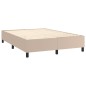 Boxspringbett Cappuccino-Braun 140x200 cm Kunstleder