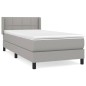 Boxspringbett mit Matratze Hellgrau 100x200 cm Stoff