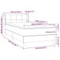 Boxspringbett mit Matratze Hellgrau 100x200 cm Stoff