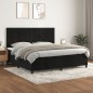 Boxspringbett mit Matratze Schwarz 200x200 cm Samt