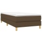 Boxspringbett Dunkelbraun 100x200 cm Stoff