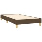 Boxspringbett mit Matratze Dunkelbraun 100x200 cm Stoff