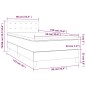 Boxspringbett mit Matratze Dunkelgrau 90x190 cm Stoff