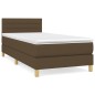 Boxspringbett mit Matratze Dunkelbraun 100x200 cm Stoff