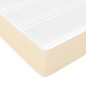 Boxspringbett mit Matratze Creme 90x190 cm Stoff