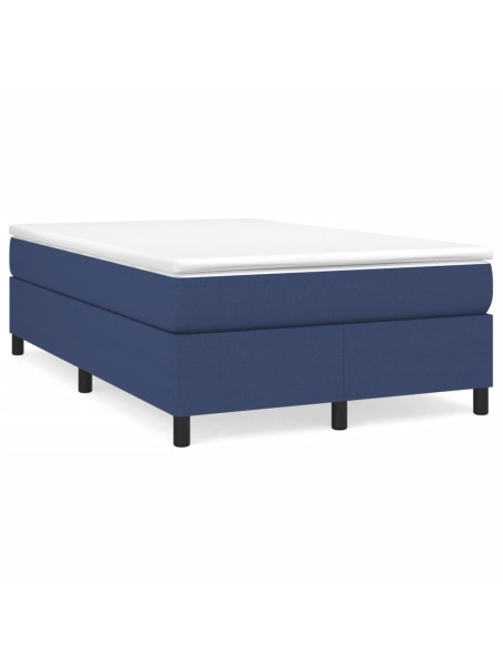 Boxspringbett mit Matratze Blau 120x200 cm Stoff