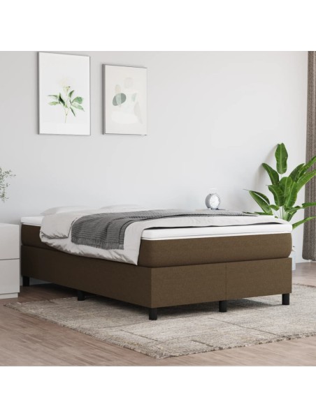 Boxspringbett Dunkelbraun 120x200 cm Stoff