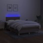 Boxspringbett mit Matratze & LED Taupe 120x200 cm Stoff