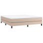 Boxspringbett Matratze Cappuccino-Braun 180x200 cm Kunstleder