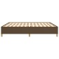 Boxspringbett Dunkelbraun 160x200 cm Stoff