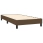 Boxspringbett mit Matratze & LED Dunkelbraun 90x190 cm Stoff