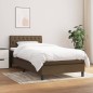 Boxspringbett mit Matratze Dunkelbraun 90x190 cm Stoff