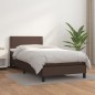 Boxspringbett mit Matratze Braun 100x200 cm Kunstleder