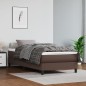 Boxspringbett mit Matratze Braun 100x200 cm Kunstleder