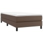 Boxspringbett mit Matratze Braun 100x200 cm Kunstleder