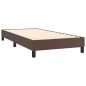 Boxspringbett mit Matratze Braun 100x200 cm Kunstleder