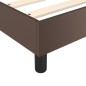 Boxspringbett mit Matratze Braun 100x200 cm Kunstleder