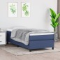 Boxspringbett mit Matratze Blau 80x200 cm Stoff