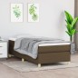 Boxspringbett mit Matratze Dunkelbraun 90x190 cm Stoff