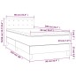 Boxspringbett mit Matratze & LED Braun 90x200 cm Kunstleder