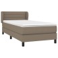 Boxspringbett mit Matratze Taupe 90x200 cm Stoff