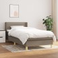 Boxspringbett mit Matratze Taupe 90x200 cm Stoff