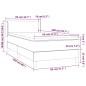 Boxspringbett mit Matratze Grau 80x200 cm Kunstleder