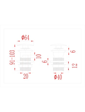 Ablaufgarnitur mit Überlauf Grau 6,4x6,4x9,1 cmHome-Essentials