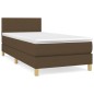 Boxspringbett mit Matratze Dunkelbraun 90x200 cm Stoff