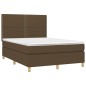 Boxspringbett mit Matratze Dunkelbraun 140x190 cm Stoff