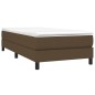 Boxspringbett mit Matratze Dunkelbraun 80x200 cm Stoff