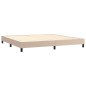 Boxspringbett Matratze Cappuccino-Braun 200x200cm Kunstleder