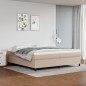 Boxspringbett Matratze Cappuccino-Braun 200x200cm Kunstleder