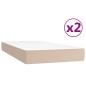 Boxspringbett Matratze Cappuccino-Braun 200x200cm Kunstleder