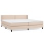 Boxspringbett Matratze Cappuccino-Braun 200x200cm Kunstleder