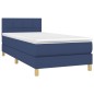 Boxspringbett mit Matratze & LED Blau 80x200 cm Stoff