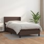 Boxspringbett mit Matratze Braun 100x200 cm Kunstleder