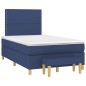 Boxspringbett mit Matratze Blau 120x200 cm Stoff