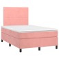 Boxspringbett mit Matratze Rosa 120x200 cm Samt