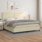 Boxspringbett mit Matratze Creme 200x200 cm Kunstleder