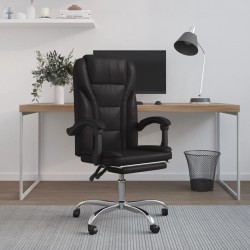 Bürostuhl mit Liegefunktion Grau KunstlederHome-Essentials