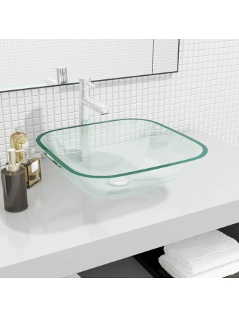Waschbecken mit Überlauf 60x46x16 cm Keramik SilbernHome-Essentials