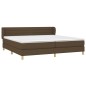 Boxspringbett mit Matratze Dunkelbraun 200x200 cm Stoff