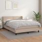 Boxspringbett Matratze Cappuccino-Braun 140x190cm Kunstleder